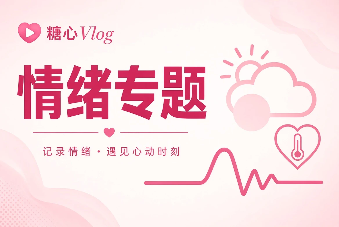 糖心Vlog心情笺主题插画