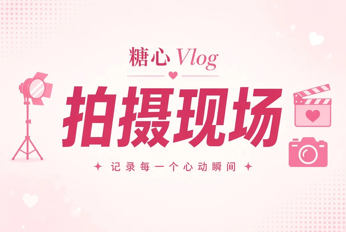糖心Vlog片场簿主题插画